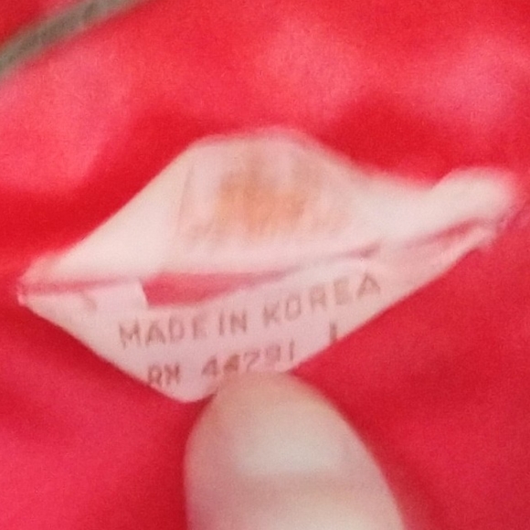 Vintage 1970s Rain Coat Jacket Glossy Nylon ciré red Twiggy Hepburn Retro Mod - Picture 6 of 11